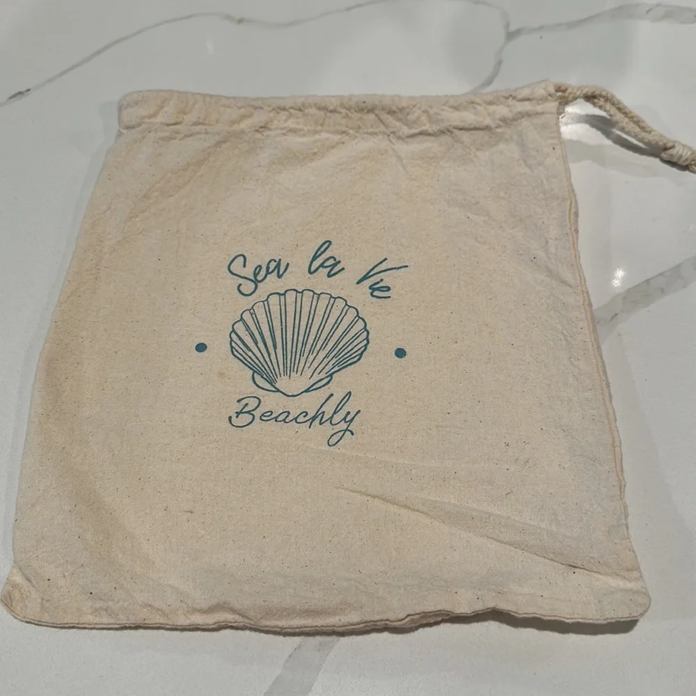 Beachly bamboo shell platter tray with bag